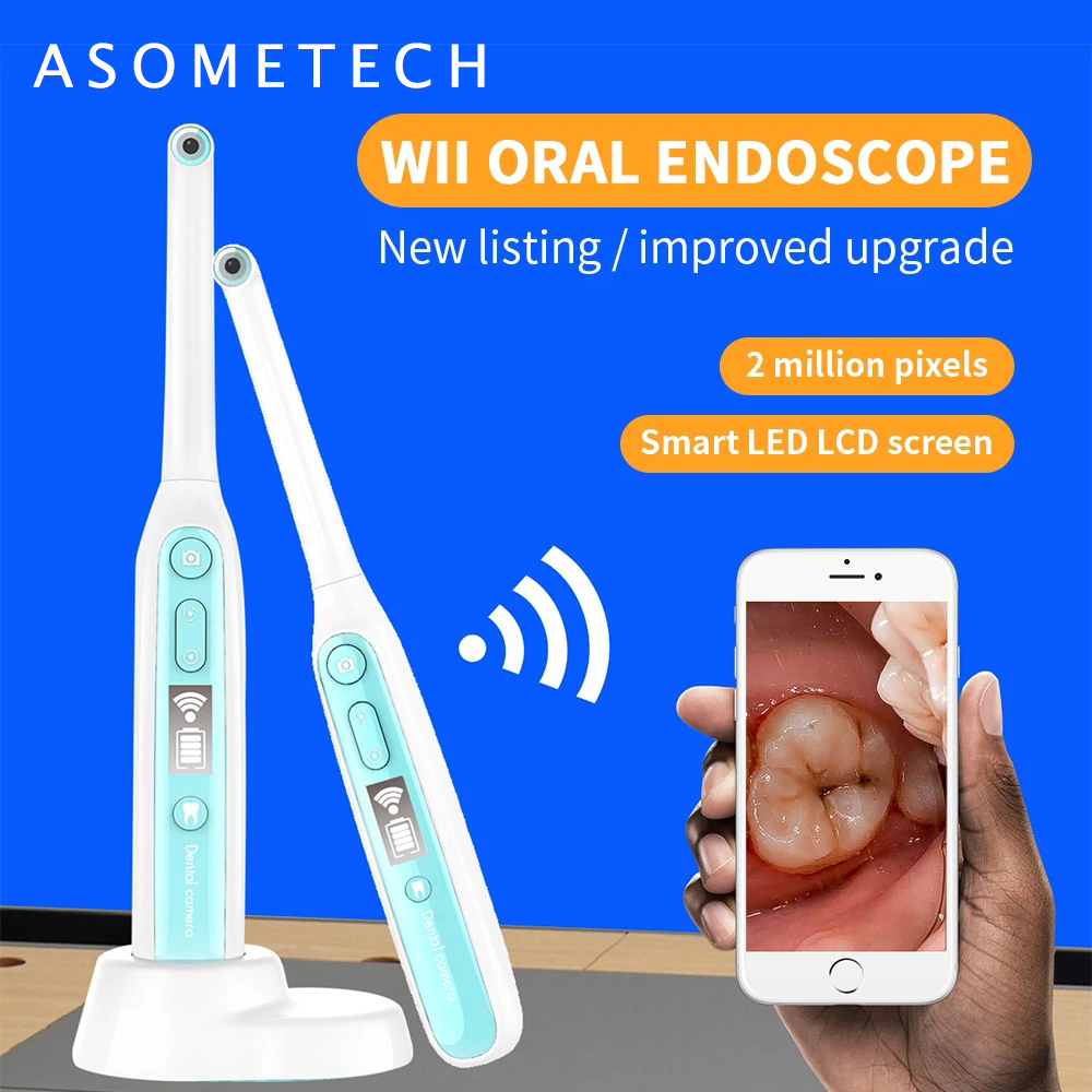 Wireless Wifi Oral Dental Endoscope 8 adjustable led lights Intraoral Camera HD Video For ios android Teeth Inspection endoscope
