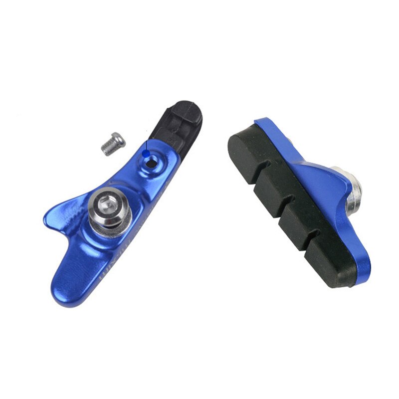 One Pair Mountain Road Bike Brake Pads MTB Bicycle Braking V-Brake Holder Shoes Rubber Blocks Durable Cycling Accessories