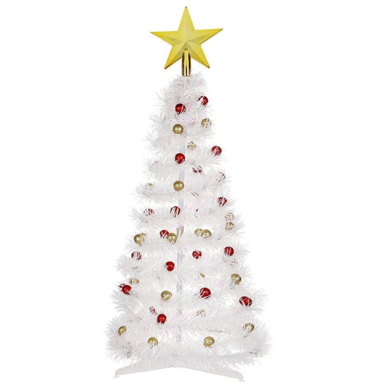 LED Light Folding Christmas Tree For Children Fabric White Christmas Tree Decoration For Children's Room