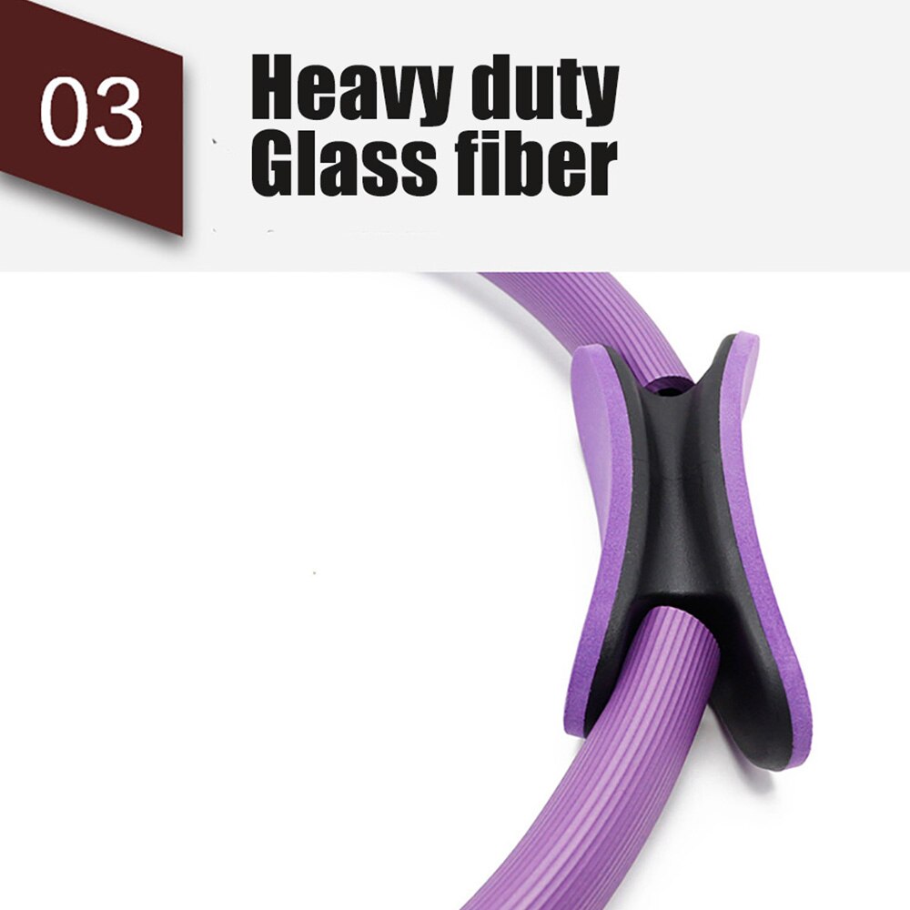 Yoga Pilates Ring - Heavy Duty PP+NBR Material - Body Building Fitness Circle - 3 Colors