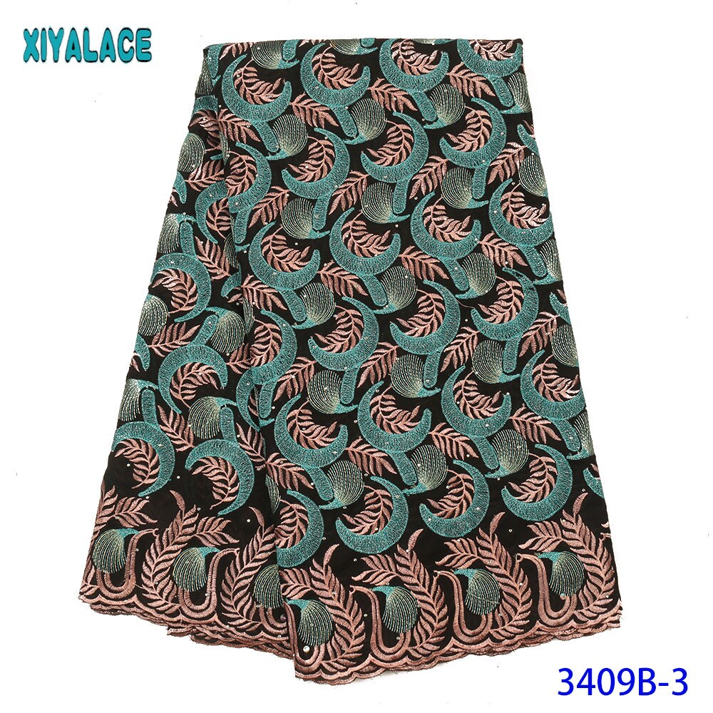 Latest Swiss Voile Lace in Switzerland Swiss Cotton Lace Embroidery Lace Fabric for Sewing Trim KS3409B