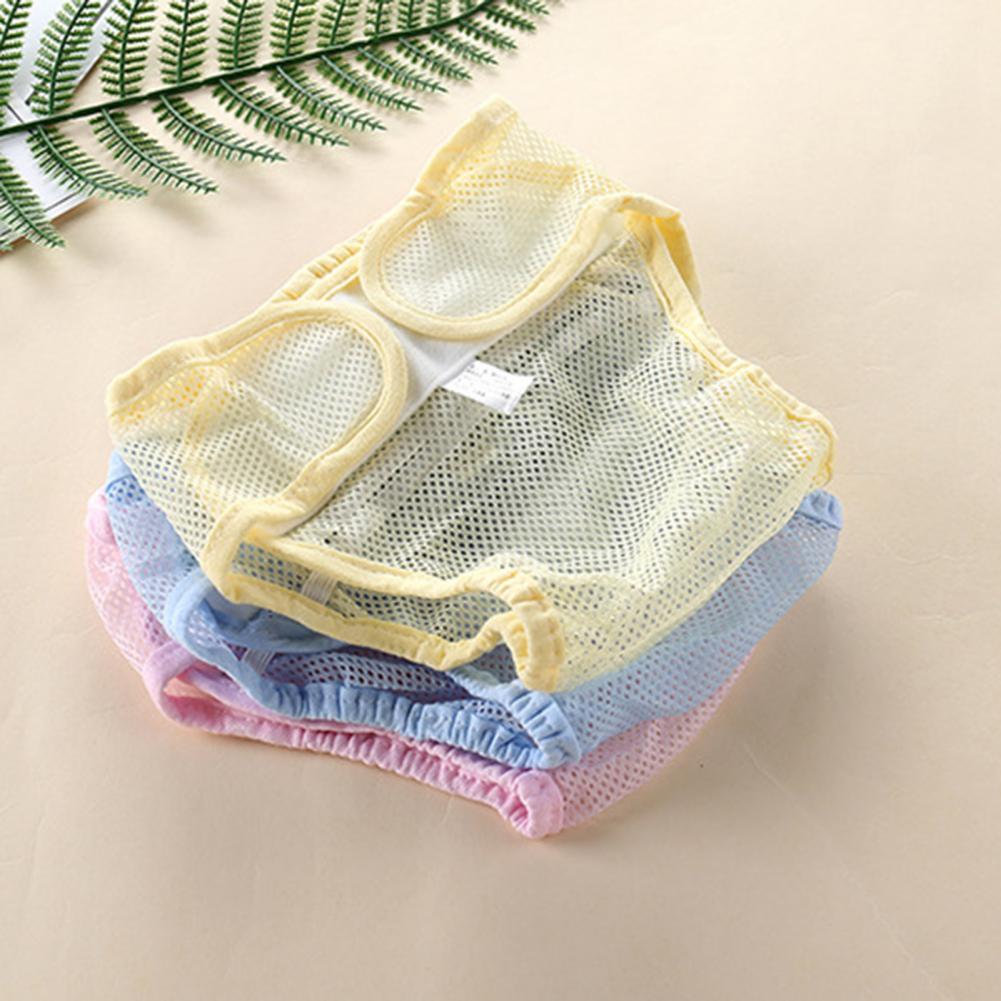Summer Unisex Solid Color Baby Diapers Breathable Mesh Newborn Coth Diapers Easy Cleaning Reusable Baby Panties