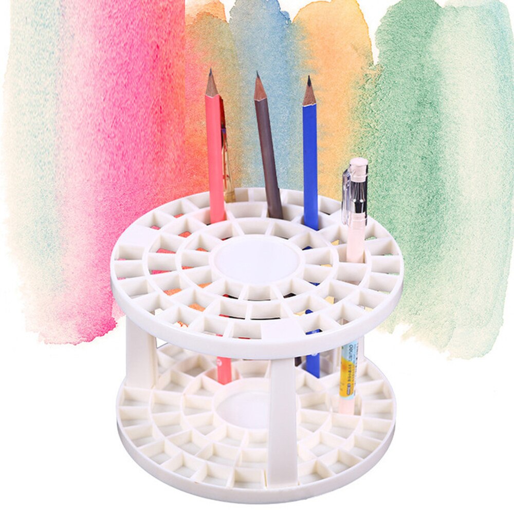 3 Stks Penseel Plastic Transparant Lange Verf Borstel Houder Aquarel Pen Container voor Tekening Gereedschap Pen Briefpapier Organizer