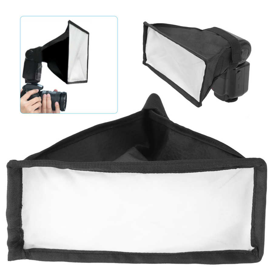 Softbox dobrável portátil pequeno da luz do flash da parte superior 8x15cm da câmera de náilon