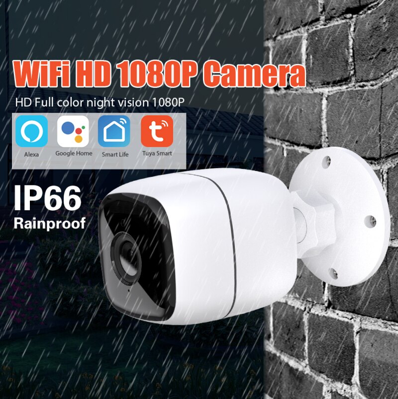 Tuya Smart Outdoor IP Camera 1080P PTZ Wifi Webcam Waterproof Security Camers Work For Home Security Camera Night Vision