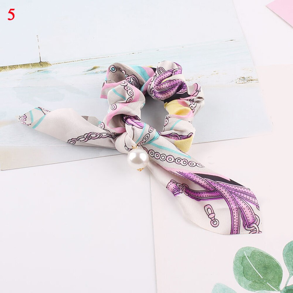 Strik Haar Scrunchies Vrouwen Paardenstaart Houder Haar Band Haar Touw Elastiekjes Haaraccessoires Konijnenoren Haar Ring: C5