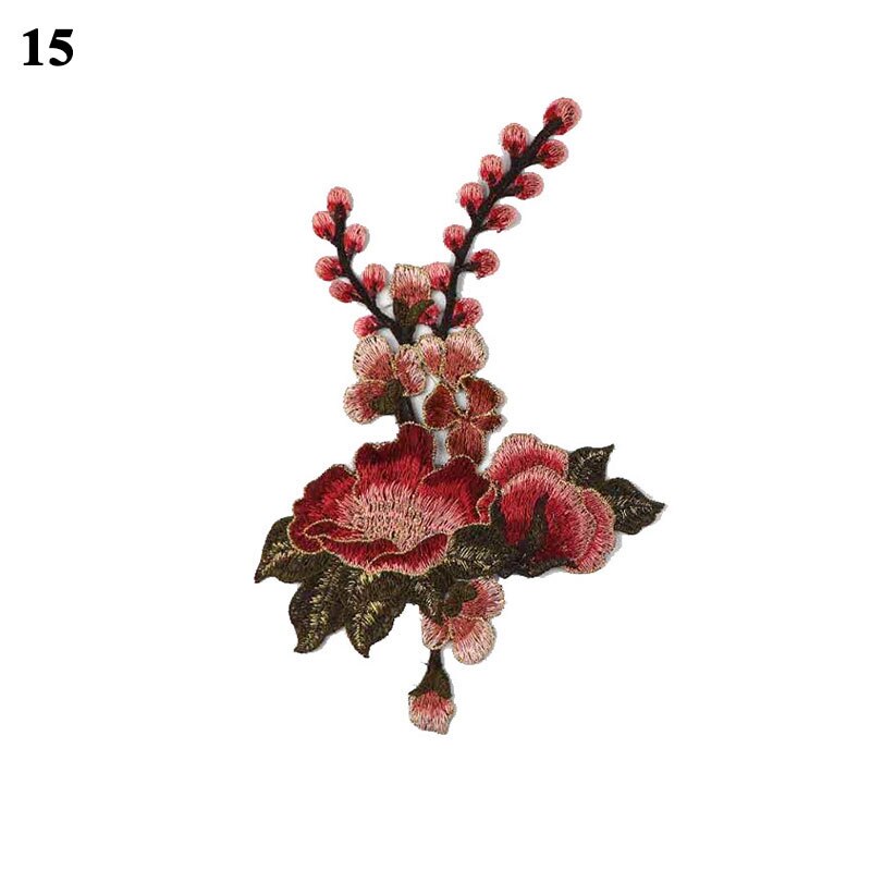 Applique Cloth sticker Women Garment Dress Accessories Patches Embroidery flowers Patches Sewing On Fabric Lace Applique: 15