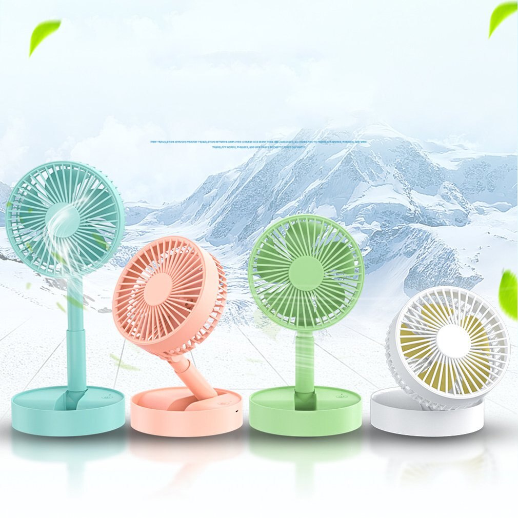 Electric Fan Folding Telescopic Floor Fan Desktop Fan Desktop Air Conditioner Cooler For Office Household Travel