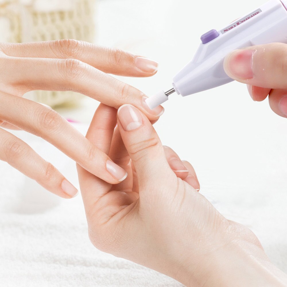 Mini pulidora eléctrica para uñas, accesorios de la máquina pulidora portátil para manicura y pedicura, 1 Juego de 5 Bits