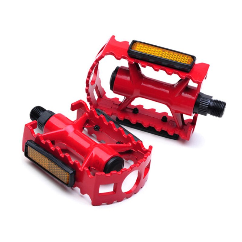 Fiets Pedaal Zwart Fiets Pedalen Standaard Gebogen 9/16 "Sterke Plastic Reflecterende Fiets Pedaal Fietsonderdelen