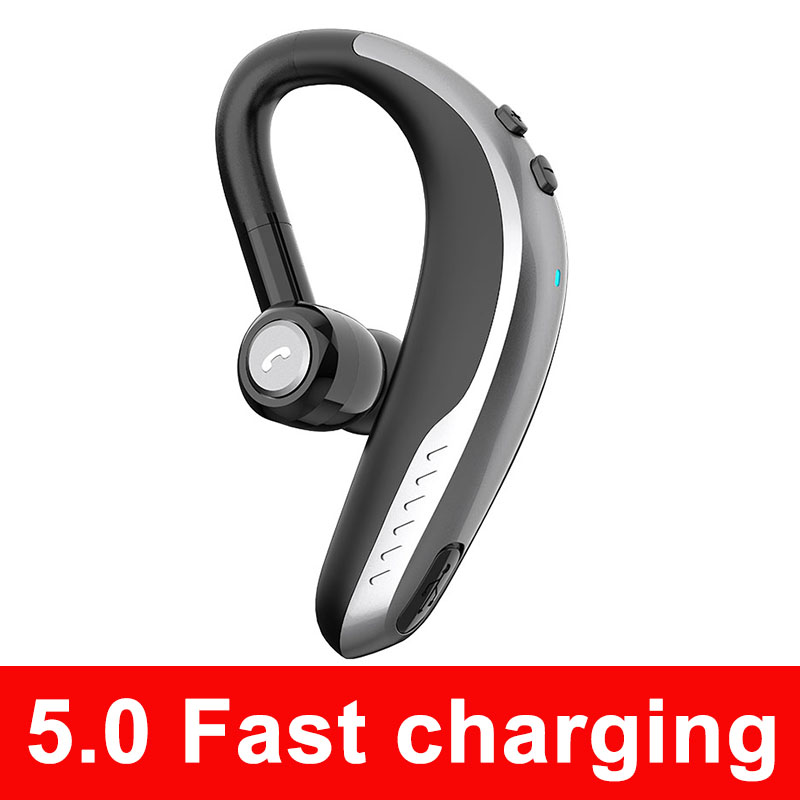 IPUDIS Draadloze Oordopjes Oorhaak Bluetooth Koptelefoon 170mAh Enkele Handfree met Microfoon voor Rijden: IPUDIS-D1Grey