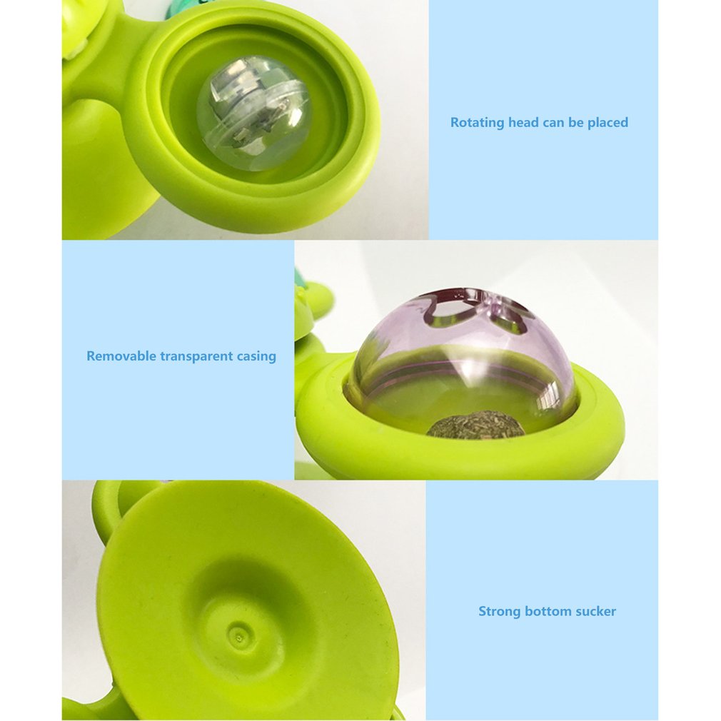 Pet Toy Interactive Cat Puzzle Training Rotary Table Ball Mill Rotating Cat Toys Cat Games Cat Supplies Cat windmill