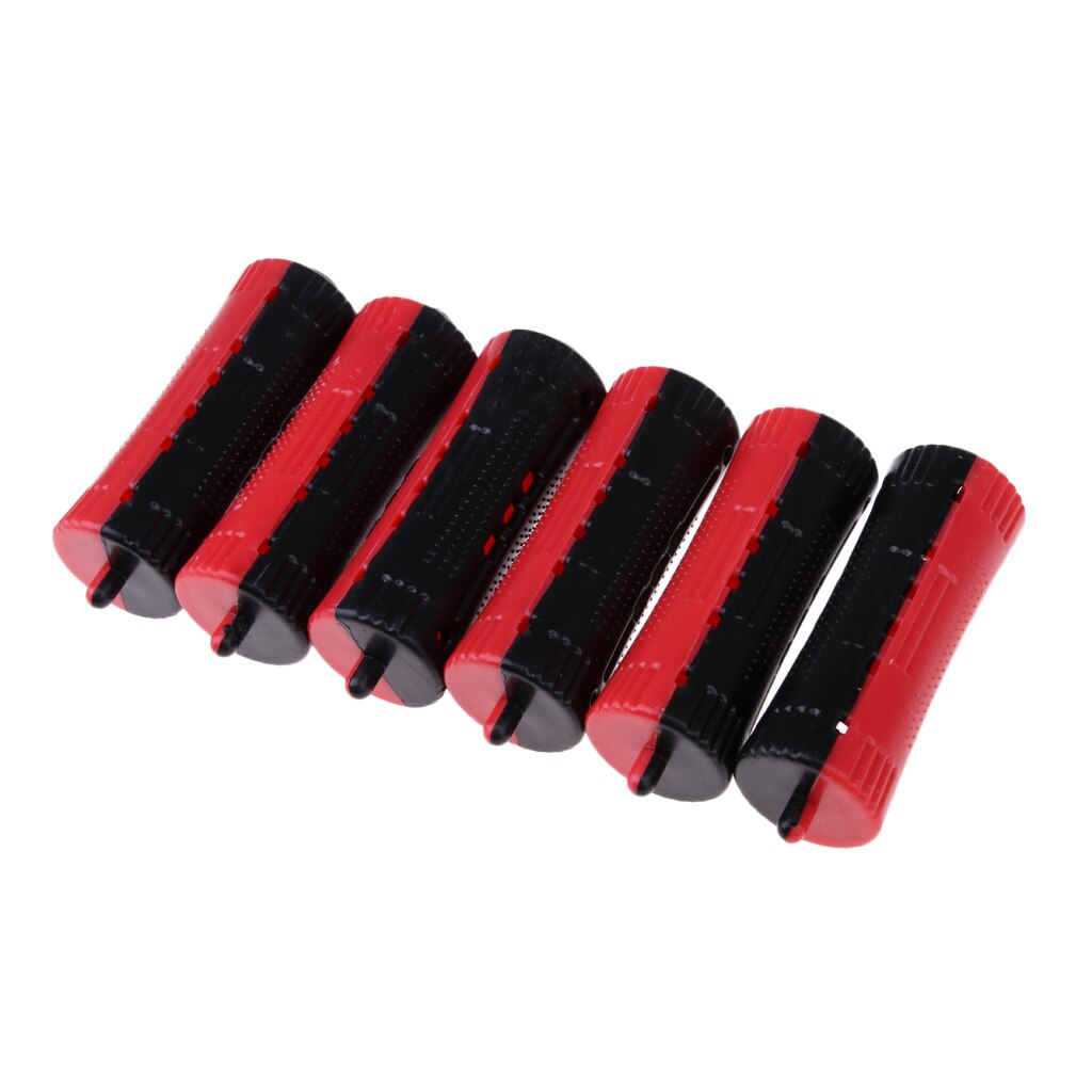 Lots 6 Pieces Assorted Sized Plastic Cold Wave Perm Rod Hair Hairdressing Curler Styling DIY Curling Rollers Set: 9.6x3 cm