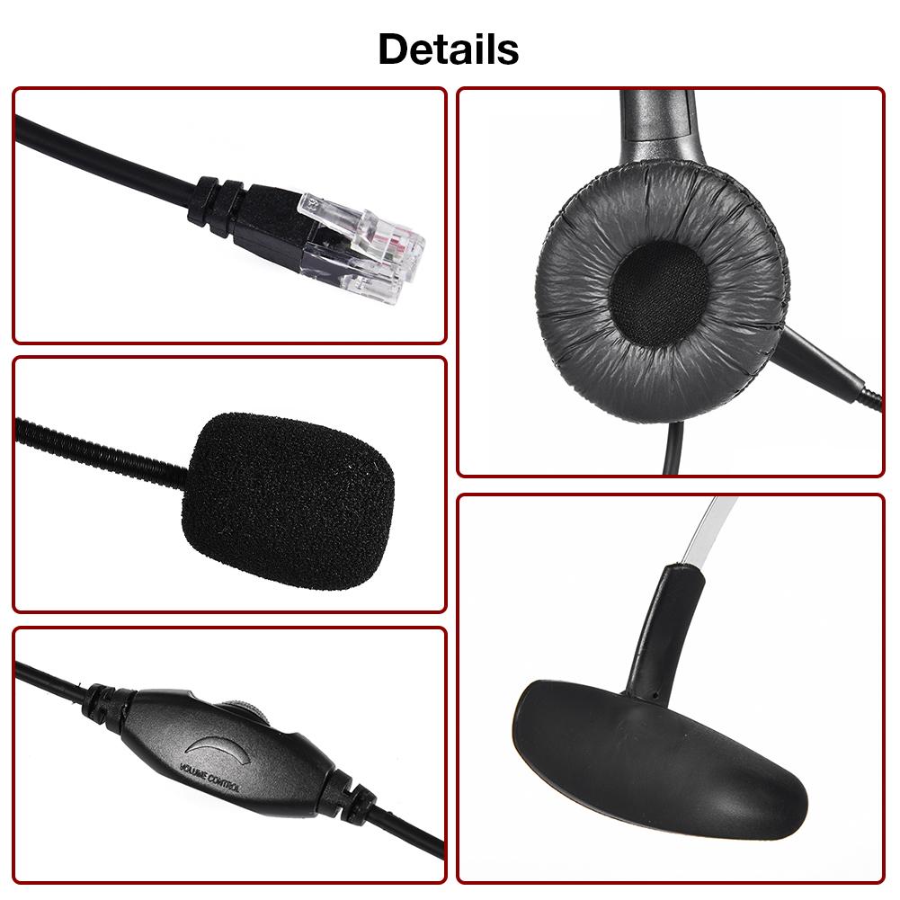 Auriculares USB de una cara con micrófono para centro de llamadas, cascos HD con reducción de ruido para operador telefónico, para servicio al cliente