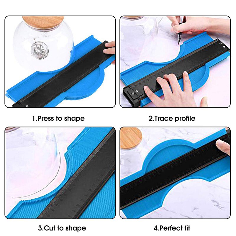 Contour Gauge - 15 Inch and 5Inch Master Outline Gauge for Precise Measurement Profiles, Edges, Woodworking, Framing