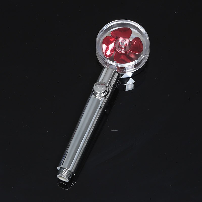 Turbocharged Shower Head Water Saving Flow 360 Degrees Rotating with Filter Rain High Pressure Spray Nozzle Bathroom Accessories: Red Plating