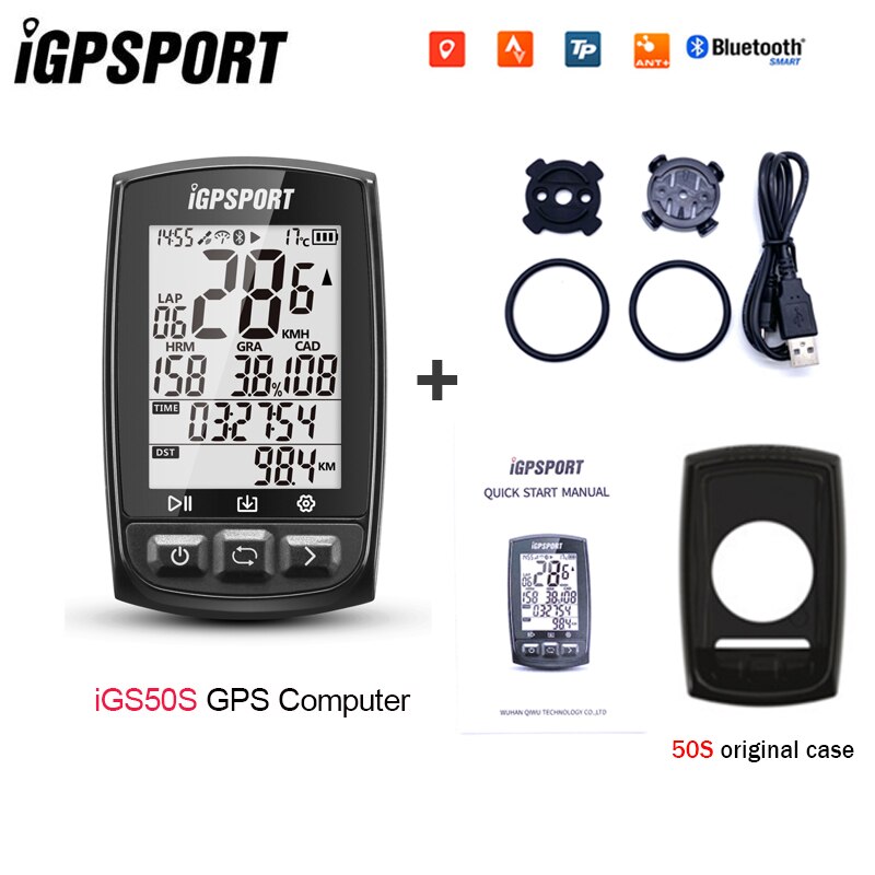IGPSPORT IGS50S Bike Computer Stopwatch IPX7 Waterproof ANT Bluetooth 4.0 GPS Bike Digital Support: IGS50S Group 1