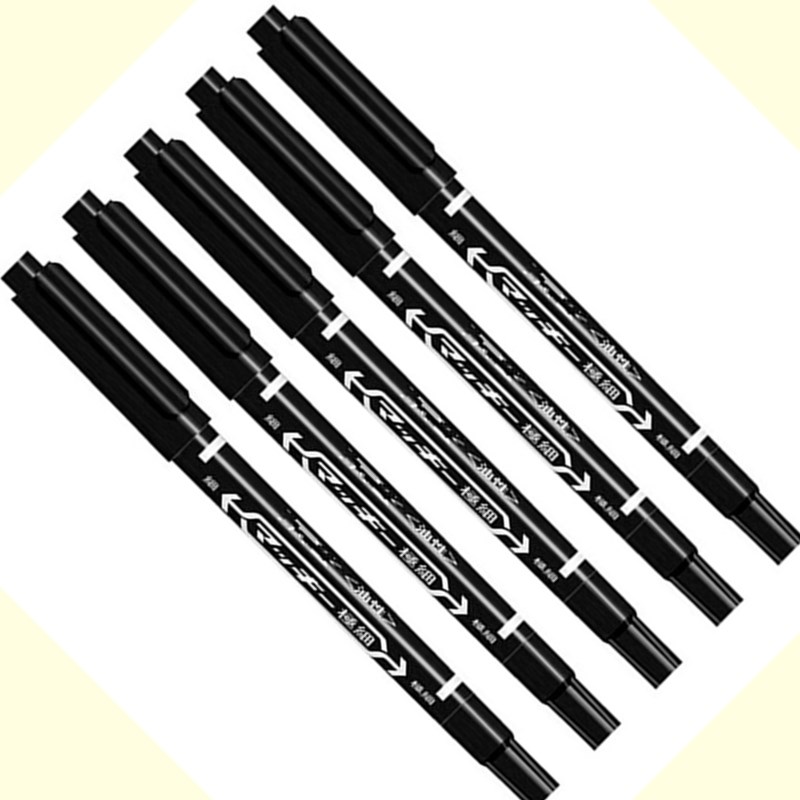 Zwart Rood Dual Tip Marker Fineliner Kunstenaar Comic Tekening Schilderen Pen Mark CD Glas Hout School Kantoorbenodigdheden Briefpapier MP20