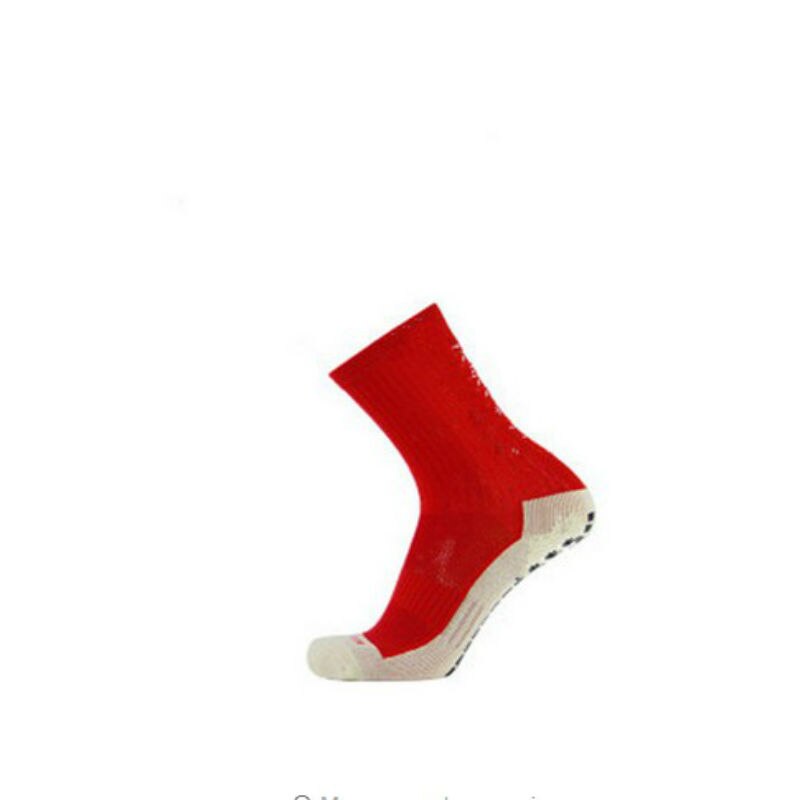 Shen sokker skridsikker friktionsstrimmel håndklæde bund / mellemrør fodboldsokker til mænd: Rød