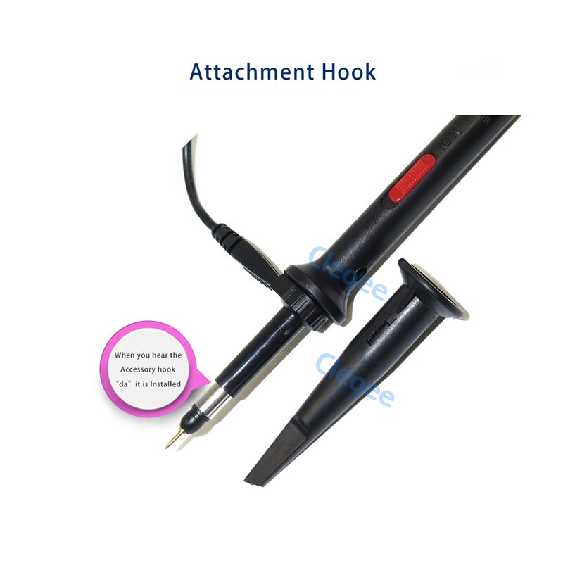 Cleqee P7060 / 7100 / 7200 / 7300 Oscilloscope Probe Cap BNC Oscilloscope Probe X1 / X10 With Color Ring
