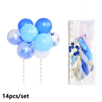 10 st 5 tums konfetti ballong cake topper bröllop baby shower festdekorationer barn födelsedagsfavörer grattis på födelsedagen cake topper: Blbl