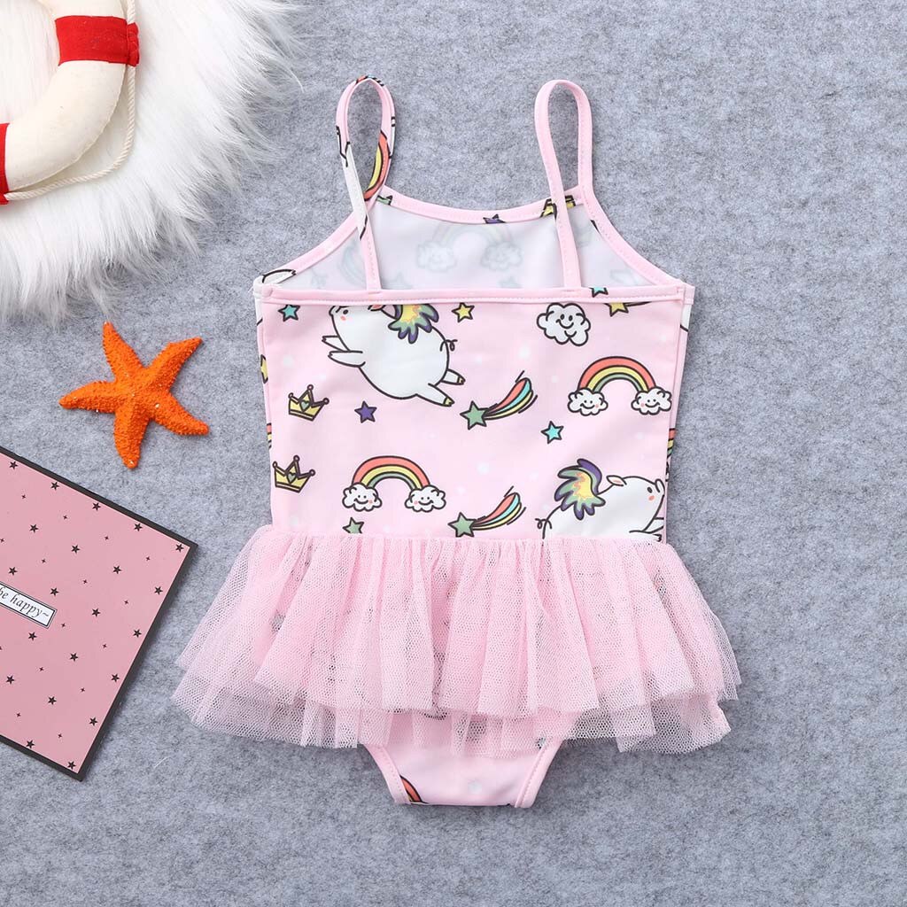 Kinderen Badmode Baby Meisjes Cartoon Varken Print Een Stuk Zomer Badmode Badpak Vest Romper Jumpsuits Meisjes Bikini Outfits T7 #