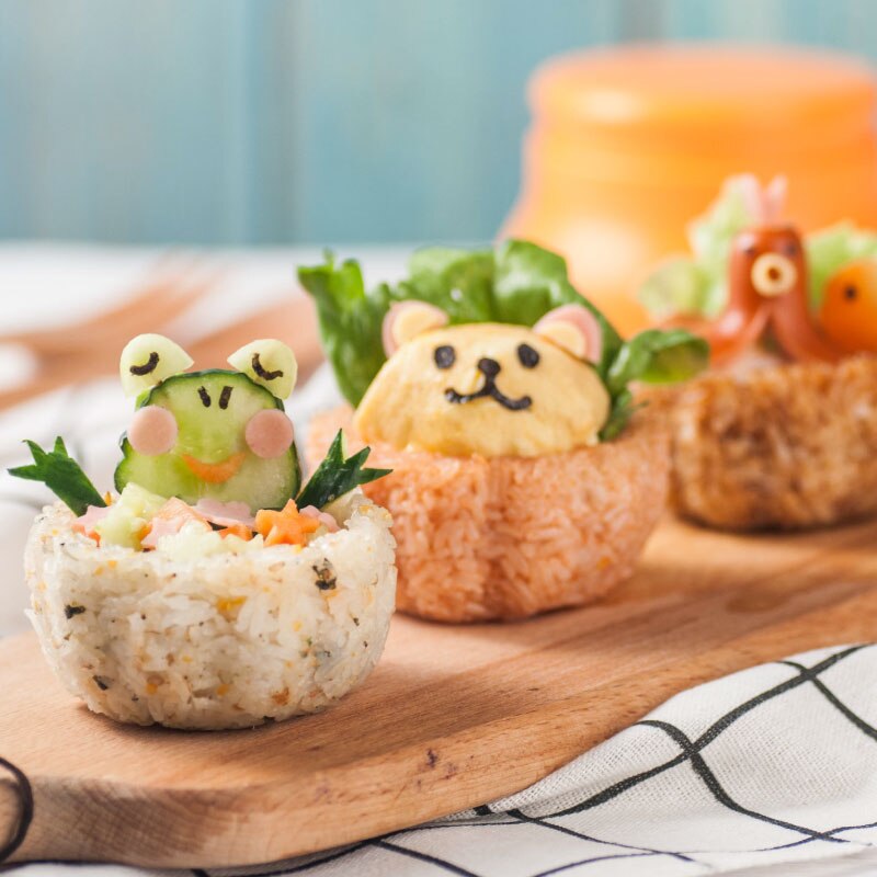 Rice Cup Mold Cute Rice Cup Mould Baked DIY Rice Ball Mold Lunch Box Gadget Kitchen Tool Households Multifunctional