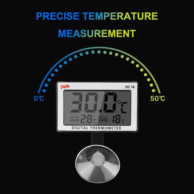 1pcs Mini Digital Submersible Fish Tank Aquarium LCD Display Thermometer Aquatic Biological Control Temperature Meter Waterproof