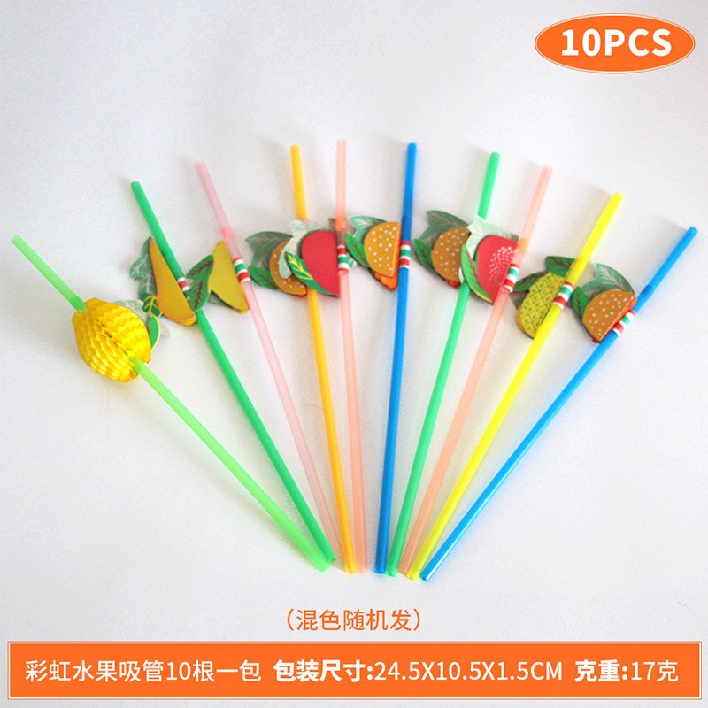 10pcs Cocktail Decorative Garnishes Umbrella Bamboo Stick Summer Tropical Luau Party Hawaiian Beach Theme Flamingo Party Decor: 2