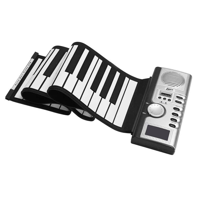 61 Keys Hand Roll Up Piano Portable Folding Electronic Organ Keyboard Instruments Silicone Soft Keyboard: Default Title