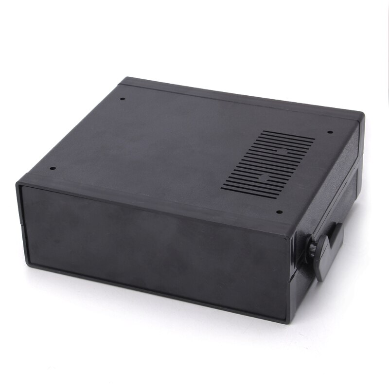 Carcasa electrónica de plástico impermeable, caja de proyecto negra, 200x175x70mm, T8WB