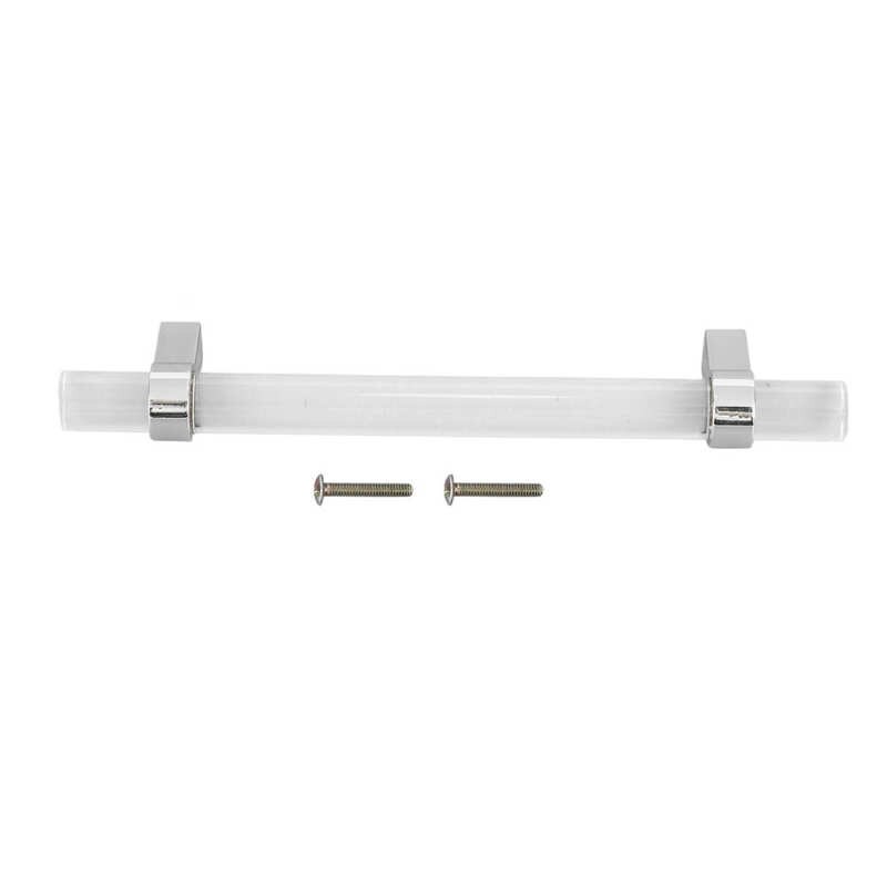 Drawer Pull Handle Modern Crystal Acrylic Handle Easy To Install for Closet for Bookcase: Hole pitch 96 silver