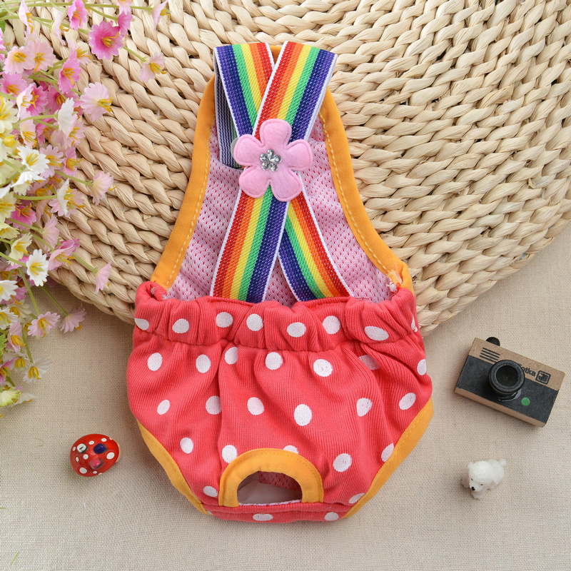 Punkt Denim Hund Weibliche kurze Hose Hosen für Kleine Mittelgroße Hunde Chihuahua Pinscher Physiologische Höschen mascotas Unterwäsche Zubehör: XL / Weiß