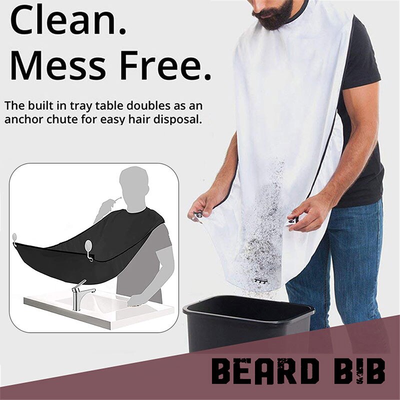 Delantal para afeitarse y cuidar el cabello para hombre, capa para adulto, soporte para afeitadora, organizador de baño, para hombre, NIN668