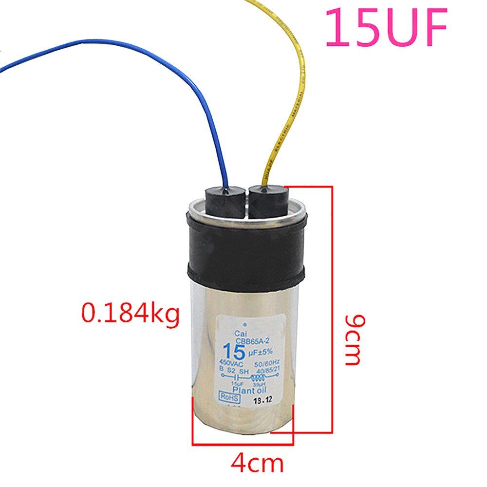 10UF 12UF 13UF 15UF hochfrequenz niedriger impedanz Aluminium Ausgangs kondensator für Waschmaschine Reparatur Teil