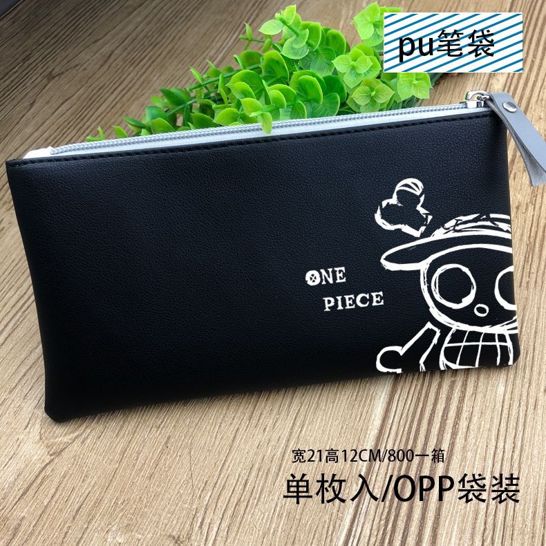 Cartera con estampado de alas de la libertad, monedero largo con cremallera, Anime Attack On Titan: One Piece-2