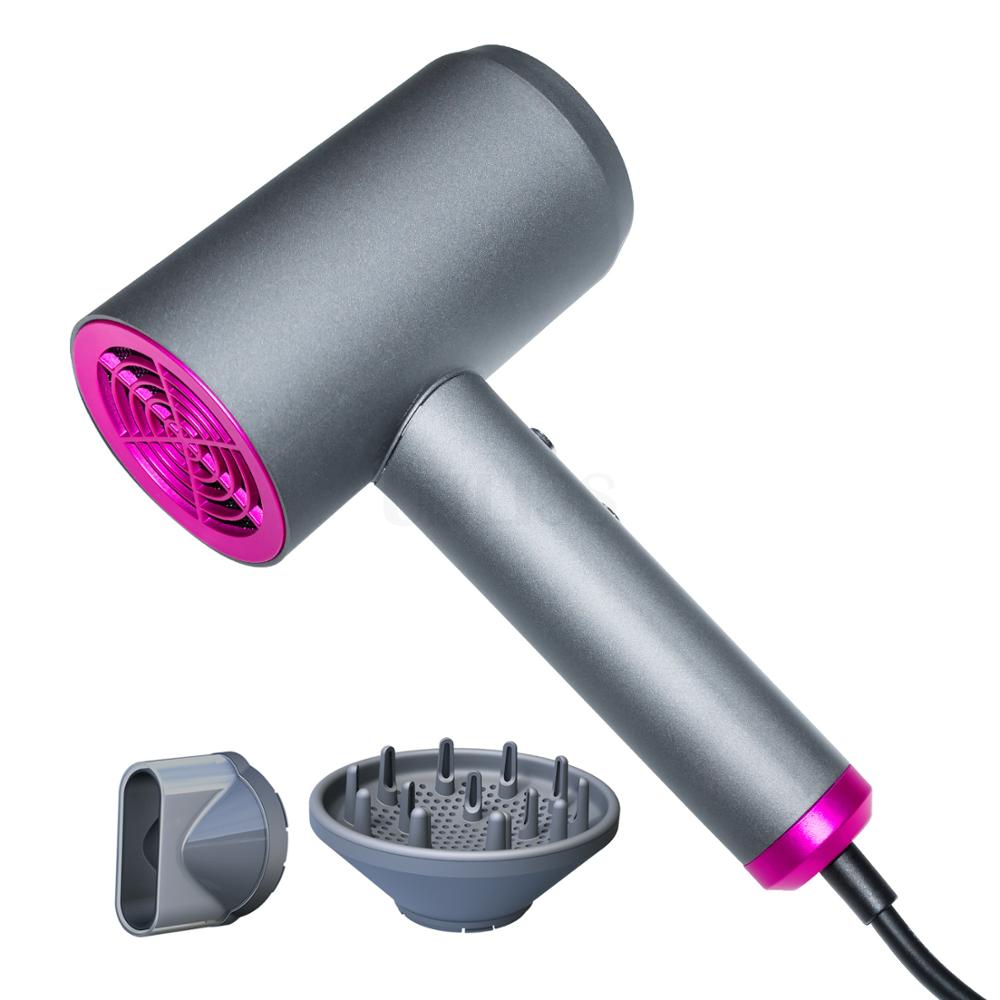 Professionele Föhn Opvouwbare Föhn Styling Tool Met Diffuser Negatieve Ionen Functie Home Reizen Mini Haar Dryerportable: Gray / UK