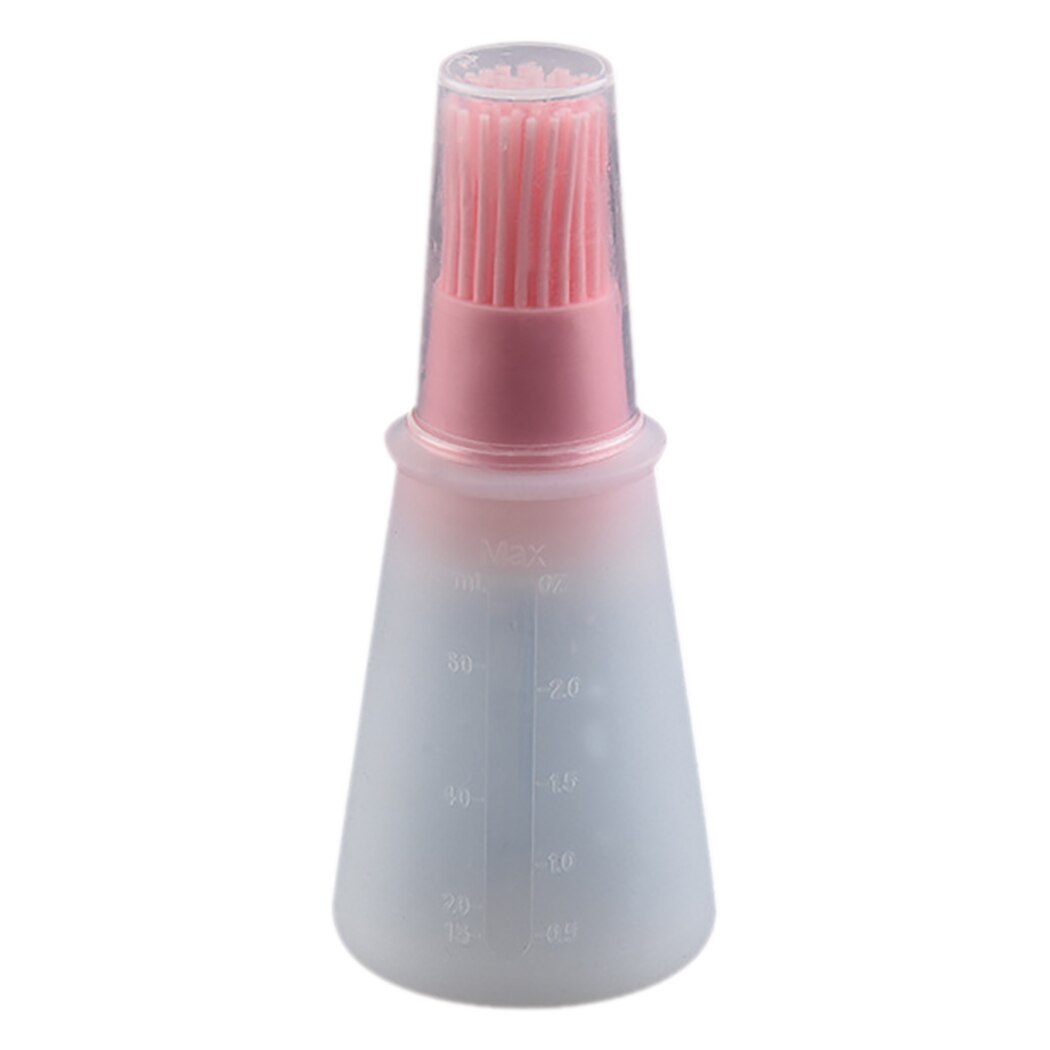Oil Bottle Brush With Lid Silicone Basting Brush Oil Dispenser Brush Grill Baking Cooking Tool Barbecue Brush Kitchen Gadgets: 2