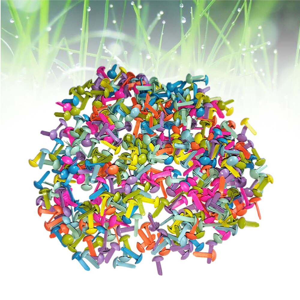 100 Pcs Mini Brads Diverse Kleuren Ronde Brad Pastel Brads Voor Scrapbooking Ambachten Maken Stempelen En Diy-8x20mm: As Shown
