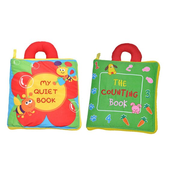 3 patronen voor de vroege cognitieve ontwikkeling van baby's, mijn rustige boek, baby welterusten, stoffen boeken, educatieve activiteitenboeken: 2 boekenset 2