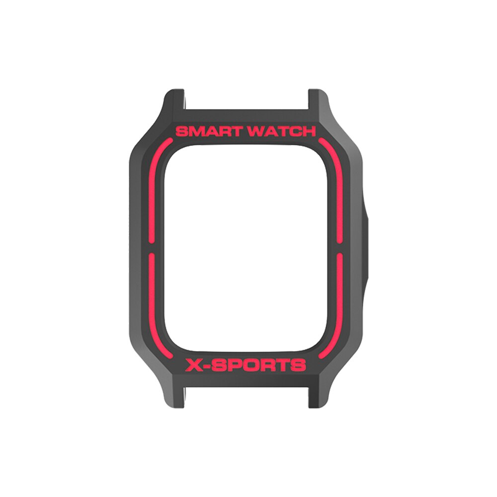 Siliconen Beschermhoes Voor Amazfit Gts 2 Smartwatch Kleurrijke Horloge Case Voor Amazfit GTS2 Horloge Anti-Val Anti-scratch: Black with Red