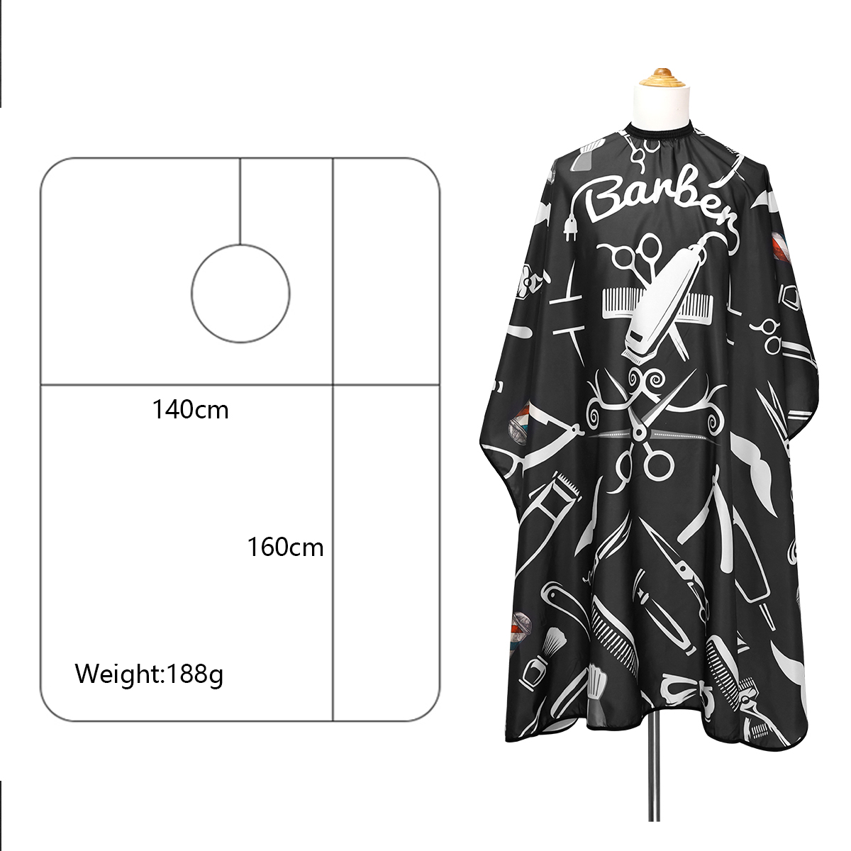 Kapper Kapsel Doek Kapper Schort Haar Knippen Cape Kapsel Jurk Kappers Jas Kapperszaak Salon Accessoire