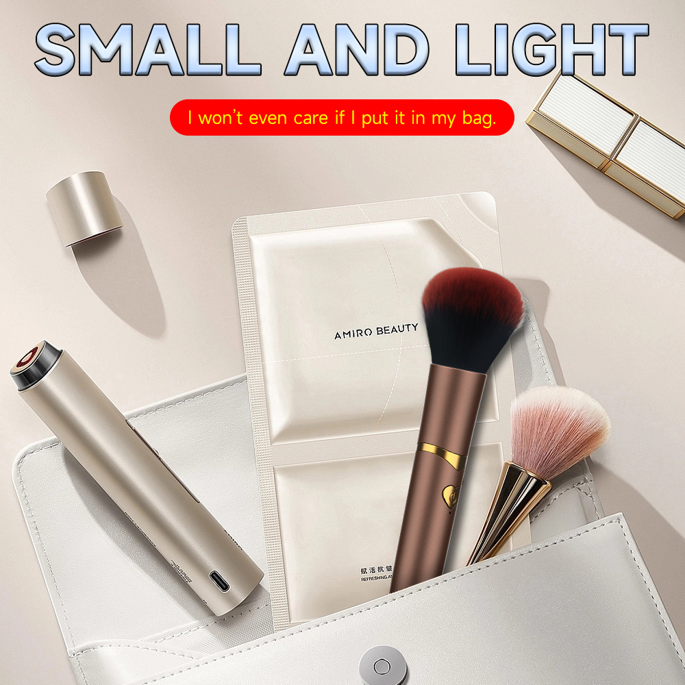 Brocha eléctrica para base 2 en 1, brocha de maquillaje con 7 vibraciones, multifunción, suave, esponjosa, portátil, recargable, herramientas de maquillaje para detalles