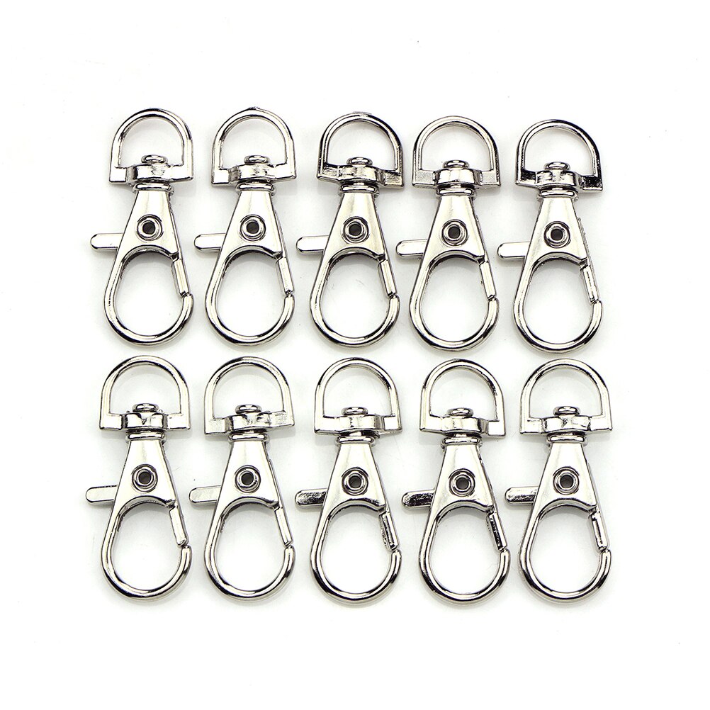 10pcs/pack Portable Metal Lanyard Hook Swivel Snap Lobster Clasp Clips For Bag Parts & Accessories