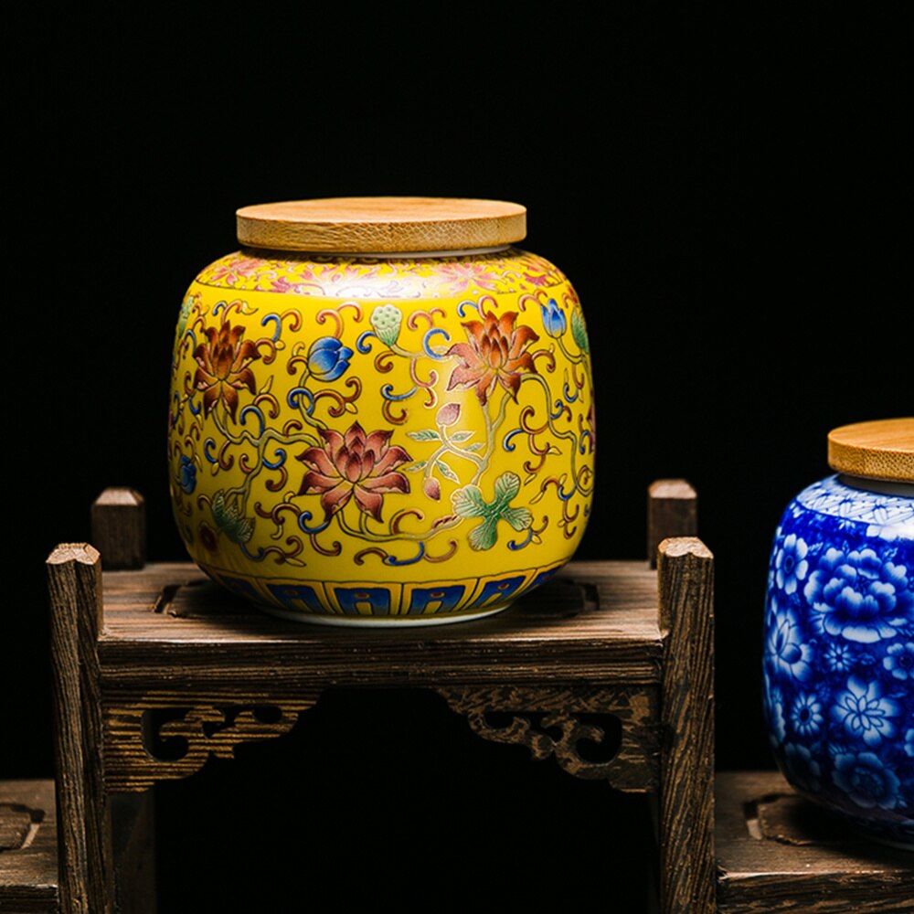 230ML Ceramic Tea Canister Sealing Tea Pot Storage Tank Tea Storage Pot