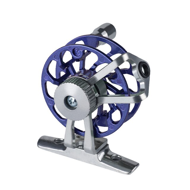 Metalen Vissen Reel Mini Private Reel Draagbare Ultralight Vissen Vlot Reel Winter Outdoor Visgerei Accessoires: Blue  Standard