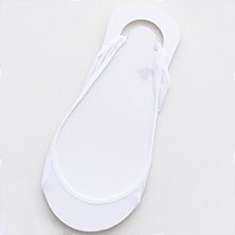 Calcetines invisibles de barco para mujer, medias antideslizantes de silicona para zapatos de tacón alto, medias finas de media palma, 1 par: Blanco