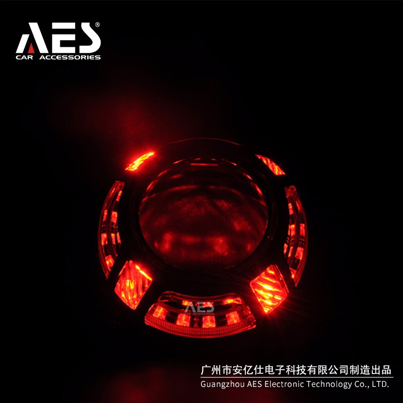 AES 3 "LED cubierta de la cubierta de faro cuadrado blanco y amarillo Interruptor blanco