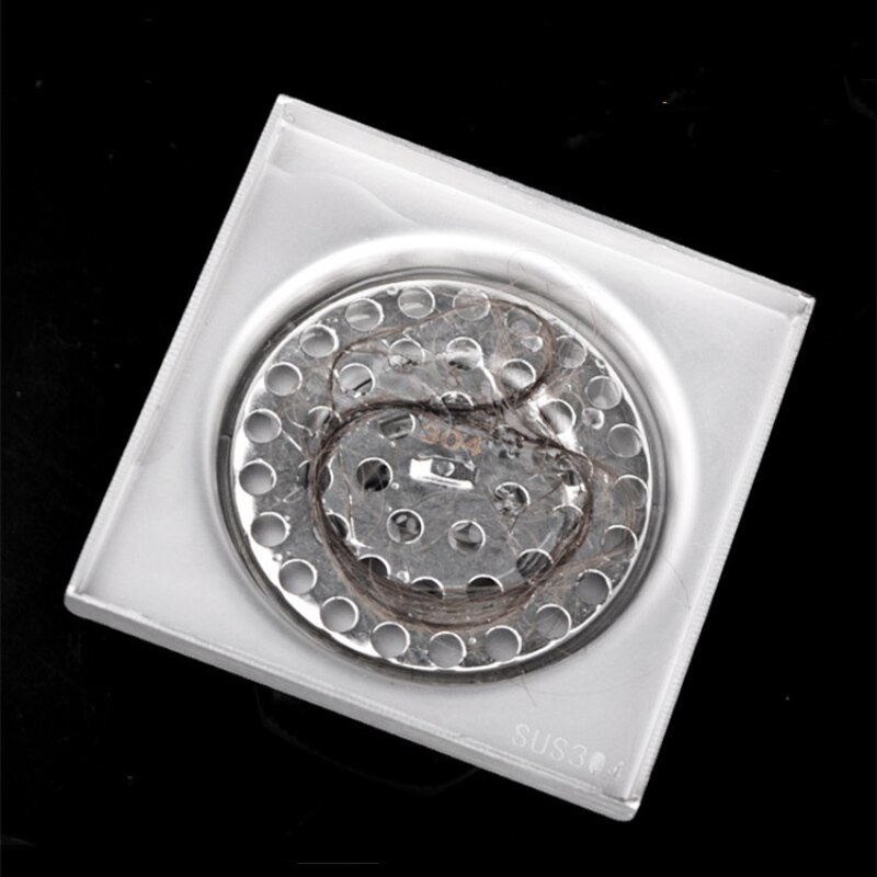 1 st 304 Rvs Geborsteld 10 cm * 10 cm Anti-geur Afvoerputje Badkamer Hardware Douche Drains