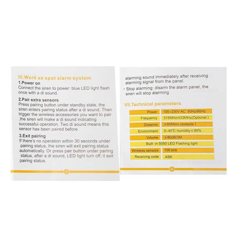 Security Door & Window Alarm Buzzer - Wireless Security Alarm System 1 Sound Light Siren 2 Door Magnetic Window Sensor